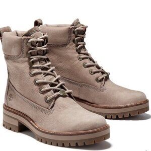 WOMEN'S TIMBERLAND COURMAYEUR VALLEY 6 INCH BOOT TAUPE NUBUCK SIZE 7 WITH BOX